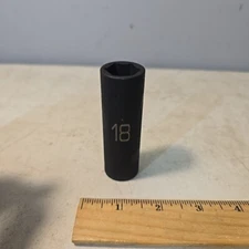 MATCO Tools "ADV" CDP18M6V 1/2" DR. 18MM IMPACT SOCKET, 3.25"DEEP/HIGH, 6pt (HH)