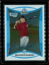 2008 Bowman Chrome Prospects Baseball Card BCP155 BRANDON BARNES Houston Astros