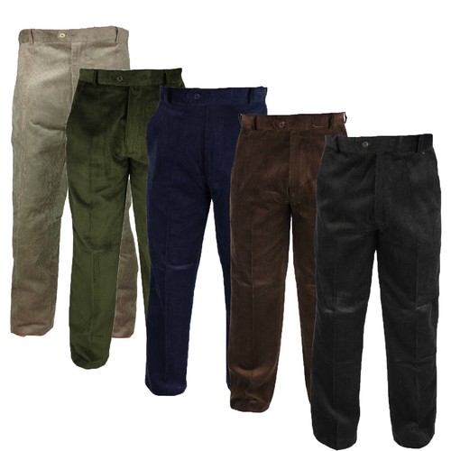 Mens Thick Cord Trousers Smart Casual 