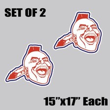 Atlanta Braves Vinyl Sticker Decal Cornhole Set of 2 15"x17"