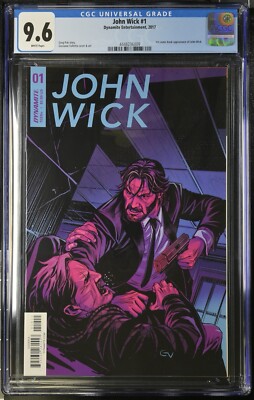 Dynamite Comics John Wick Keanu Reeves Giovanni Valletta Variant Cover A CGC 9.6