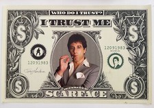 SCARFACE &lsquo;I TRUST IN ME&rsquo; DOLLAR SIGN, RARE 2000&rsquo;s POSTER