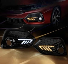 For 2016 2017 2018 2019 2020 2021 Honda Civic Bumper Fog Lights DRL