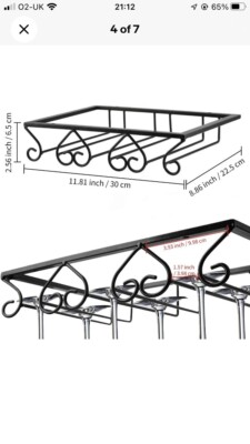 5x Weinglashalter in Herzform unter Schrank Stielglas Regal für Küche Barr
