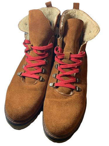 Avellini Brown Leather Red Lace Hiking 