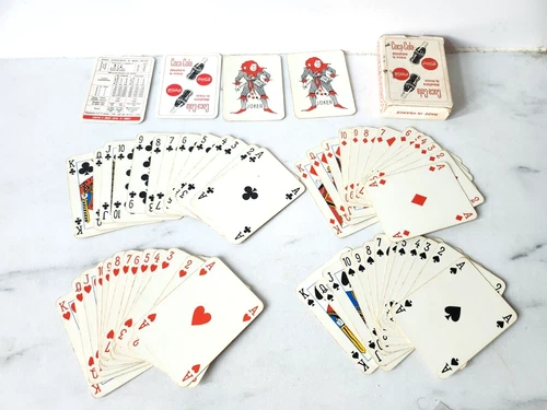 VINTAGE COCA COLA PLAYING CARDS FRANCE " DESALTERE LE MIEUX " WITH 2 JOKERS USED