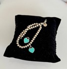 Tiffany & Co. Sterling  Blue Enamel Heart Tag Return Bead Bracelet 7.5” — photo 2