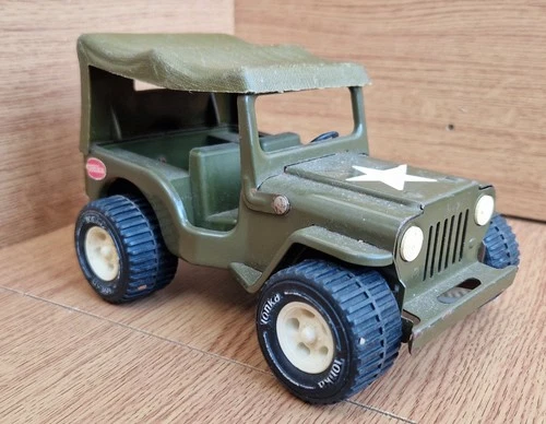Rare Vintage Tonka Army Jeep 1970s Presses Steel