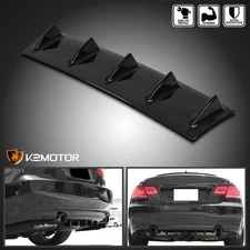 23" Rear Bumper Diffuser Shark Fin Spoiler Lip Wing Splitter Black Chassis