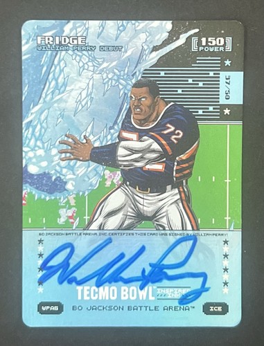 2026 Battle Arena Tecmo Bowl William Perry Fridge Ink Auto WPA6 ICE #37/50 Bears