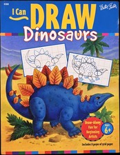I Can Draw Dinosaurs 2001 Paperback Book Beginning Artists