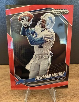 2025 Panini Prizm Black - Red Prizm - 31/299 - Herman Moore #57