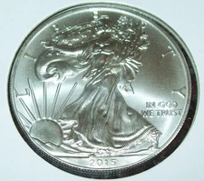 2015 American Silver Eagle 1 Troy Oz. .999 Fine Silver One Dollar Coin BU