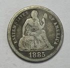 1885-P Seated Liberty Dime - Circulated Better Date 10C; X136