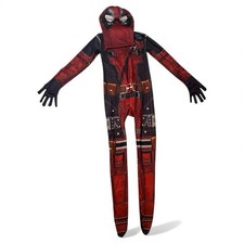 Deadpool Kids Cosplay Costume Superhero Jumpsuit Size 7/8 Height 130CM W/ Mask