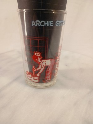 Vtg 1973 Archie Comics Archie Gets A Helping Hand Welch's Jam Jar Juice Glass