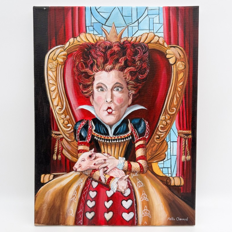 Queen Winnipig Original Painting Mollie Chounard Acrylic on Canvas 12" x 16"