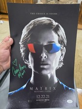 CARRIE-ANN MOSS Signed Auto 12x18 OPX Photo "THE MATRIX" Trinity JSA coa