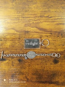The Twilight Saga Moon Breaking Dawn Charm Tag Bracelet W/Keychain New Moon