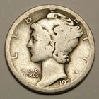 1921 P Mercury Dime 90% Silver AG-G   "Actual Coin Pictured - Not Cleaned"
