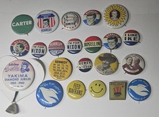 22 Pinback Different Vintage Political Campaign Button Candidates Collection
