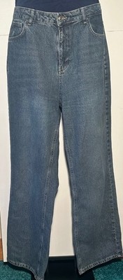 DeFacto Jeans High Rise Wide Leg Denim Blue Size 12 (US). Pre-owned