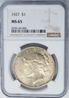 1927 Peace Silver Dollar $ MS65 NGC 950737-29