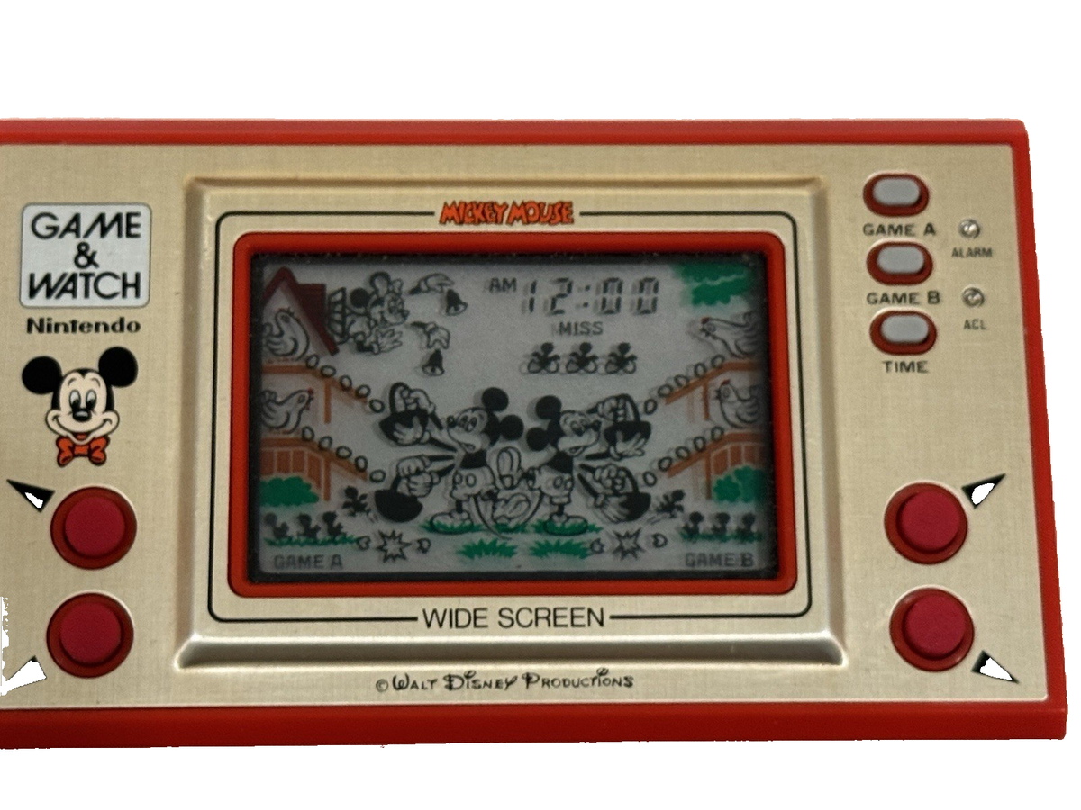 Nintendo Game & Watch Wide Screen Mickey Mouse Mc-25 MIJ 1981 Good