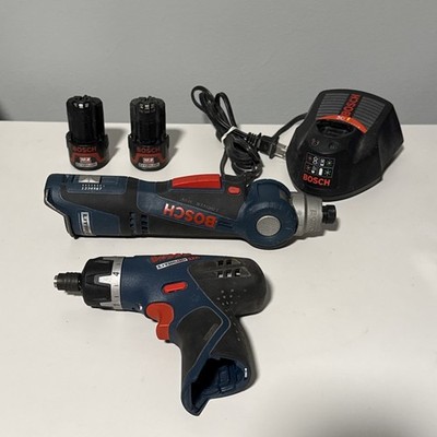 Bosch PS20 & I-Driver 10.8V Cordless Angle ScrewDriver w/ 2 Batteries & Charger