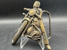 Vintage Motorcycle Bike Belt Buckle Retro