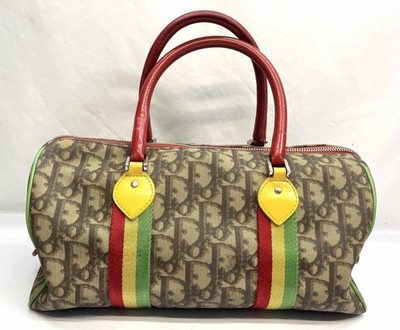 Christian Dior Trotter Rasta Mini Boston Bag Brown 05-MA-0044 