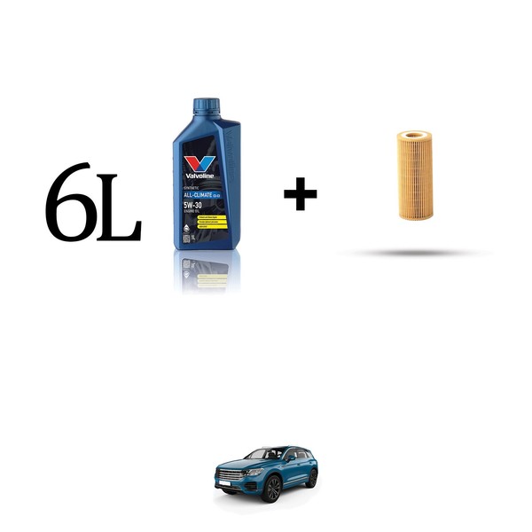 Set ÖLfilter Und 6L FüR VW Touareg III 3.0 Tdi (Cr) 183Kw Von 2018-image