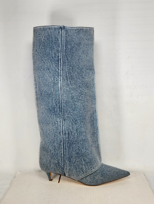 10 WOM - Steve Madden Luca - Denim Fabric Cuffed