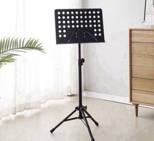 Sheet Music Stand-Metal Professional Portable Perforated Music Stand Adjustable