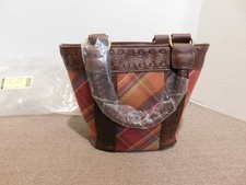 Longaberger Small Toboso Plaid Booking Tote/Handbag NIB