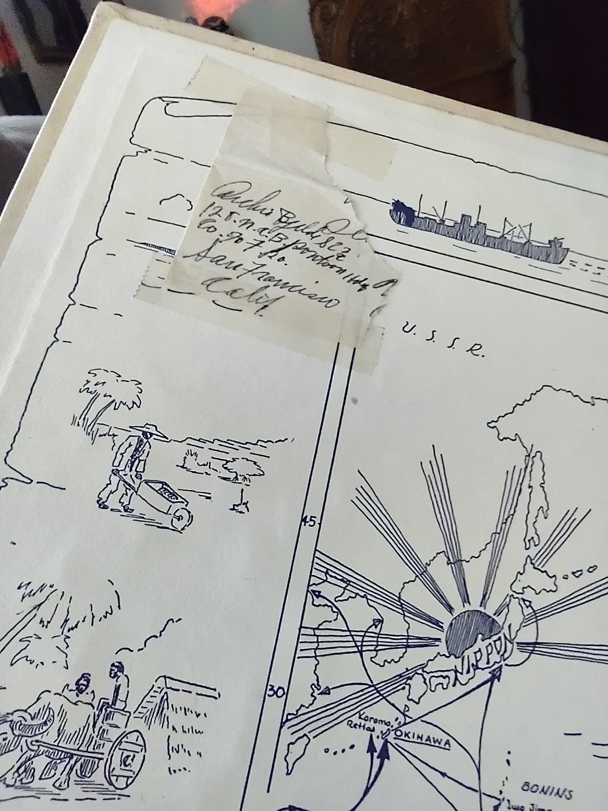 128th USN Construction Battalion Cruise Book Pontoon Yearbook 1944-45 SEABEES 