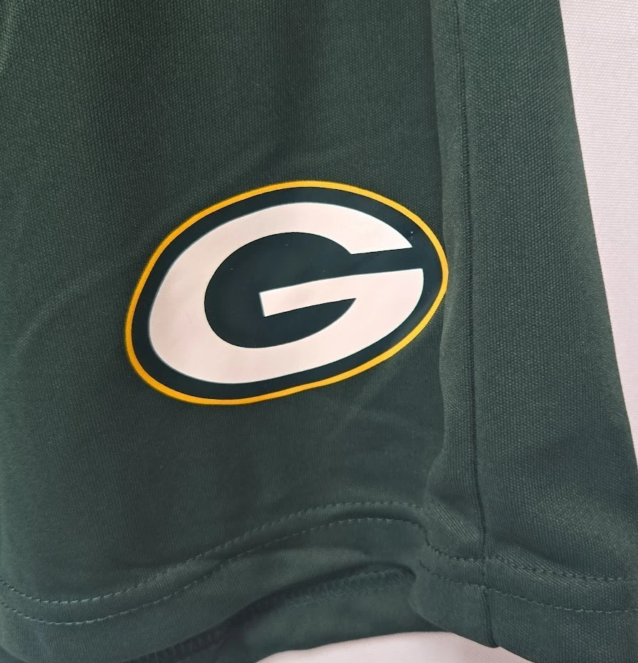 男式 Fanatics NFL 绿湾包装工队大高涤纶标志足球短裤 — 第 3/3 张图片