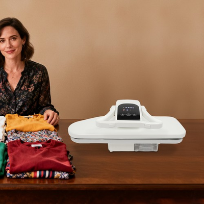 #ad Steam Press for Clothes Heavy Duty Fabric Press Machine Heat Press White 1600W $269.45