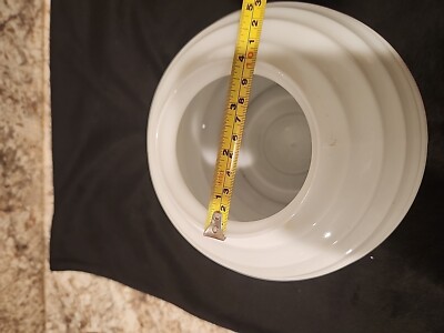 Vintage Crisp White Terraced Glass Shade