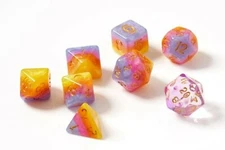 TAHITIAN SUNSET 7-Set Polyhedral Dice Set Sirius Dice SDZ0003-02