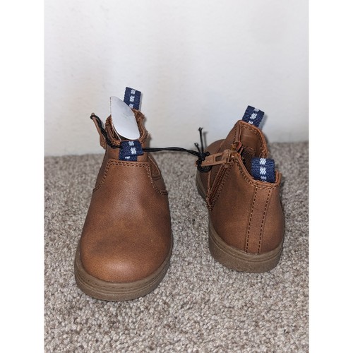 Cat & Jack Lucas Boots Side Zip Casual Ankle Booties Brown Size 5T NWOT - Picture 6 of 8