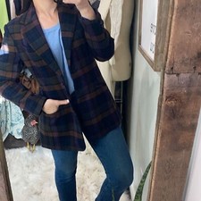 Sag harbor vintage plaid jacket deadstock new with tags size 10 wool blend