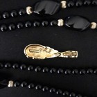Vintage Richelieu Long Black Beads & Goldtone Black Enamel Pendant Necklace... — photo 4