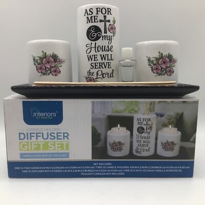 Interiors by Design  As For Me & My House  Candle Holder Diffuser Gift Set