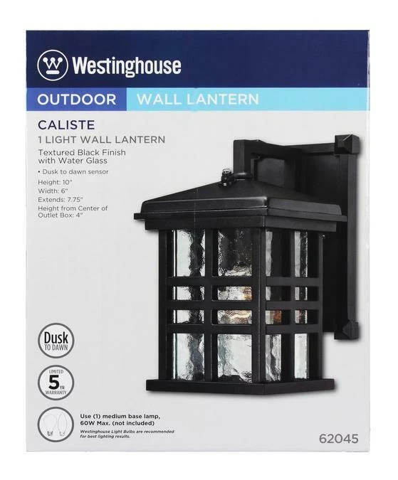 Westinghouse Lighting 62045 - Caliste One-Light Outdoor Wall Lantern - 4 Pack - Image 4 of 4