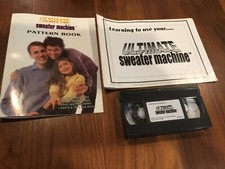 ULTIMATE SWEATER MACHINE BY BOND. VHS TAPE. MANUAL  PATTERN BOOK.