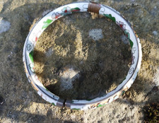 Armreif Cloisonne Emaille Blüten Goldmalerei China