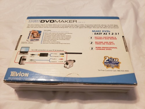 Tevion High Speed DVD Maker USB 2.0 Convert Videotapes to DVDs Using PC - 第 2/6 張圖片