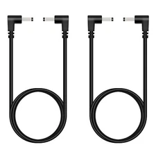 2 Pack 3 ft 3.5mm x 1.35mm 90 Degree Right Angle Male to Male Right Angle DC ...
