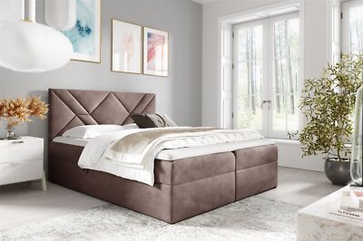 Boxspringbett Schlafzimmerbett 200x220cm LAZARO Nr.6 Altrosa inkl. Bettkasten